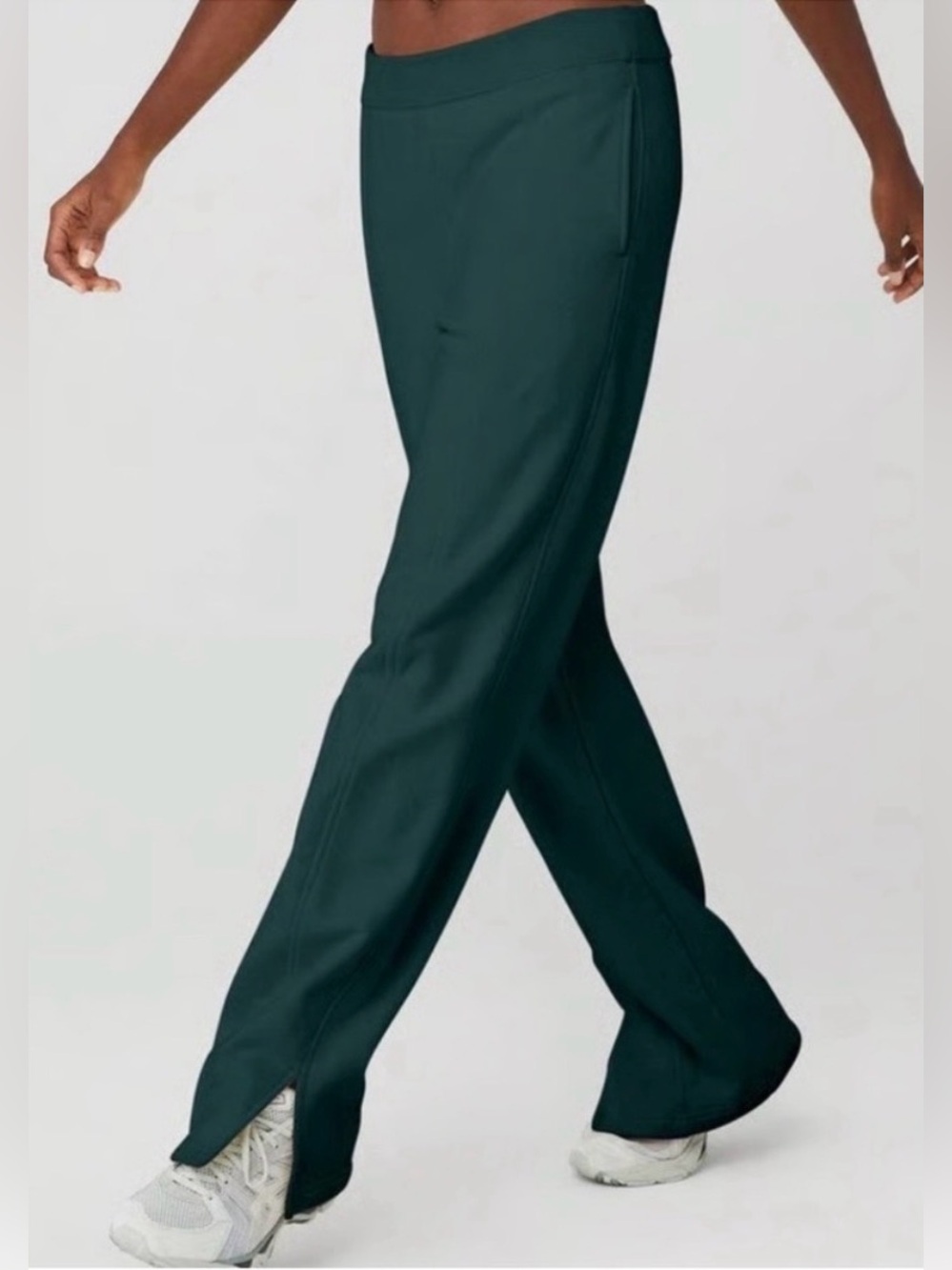 ALO Yoga High-Waist Free Time Straight Leg Sweatpant Dark Green Size Small (4-6)